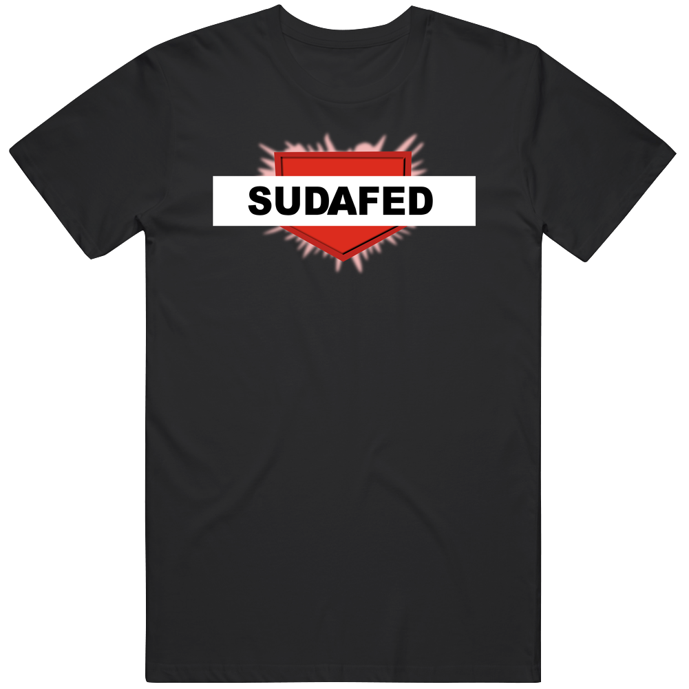 Sudafed Best Over The Counter Medication Logo Black Mens Size Large T Shirt