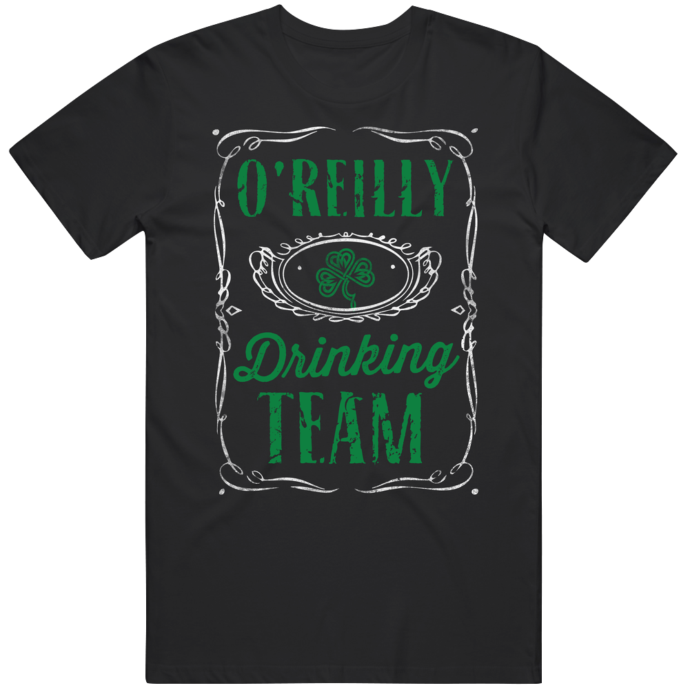 O'reilly Drinking Team Beer Irish Name St Patricks Day Black Mens Size Large T Shirt