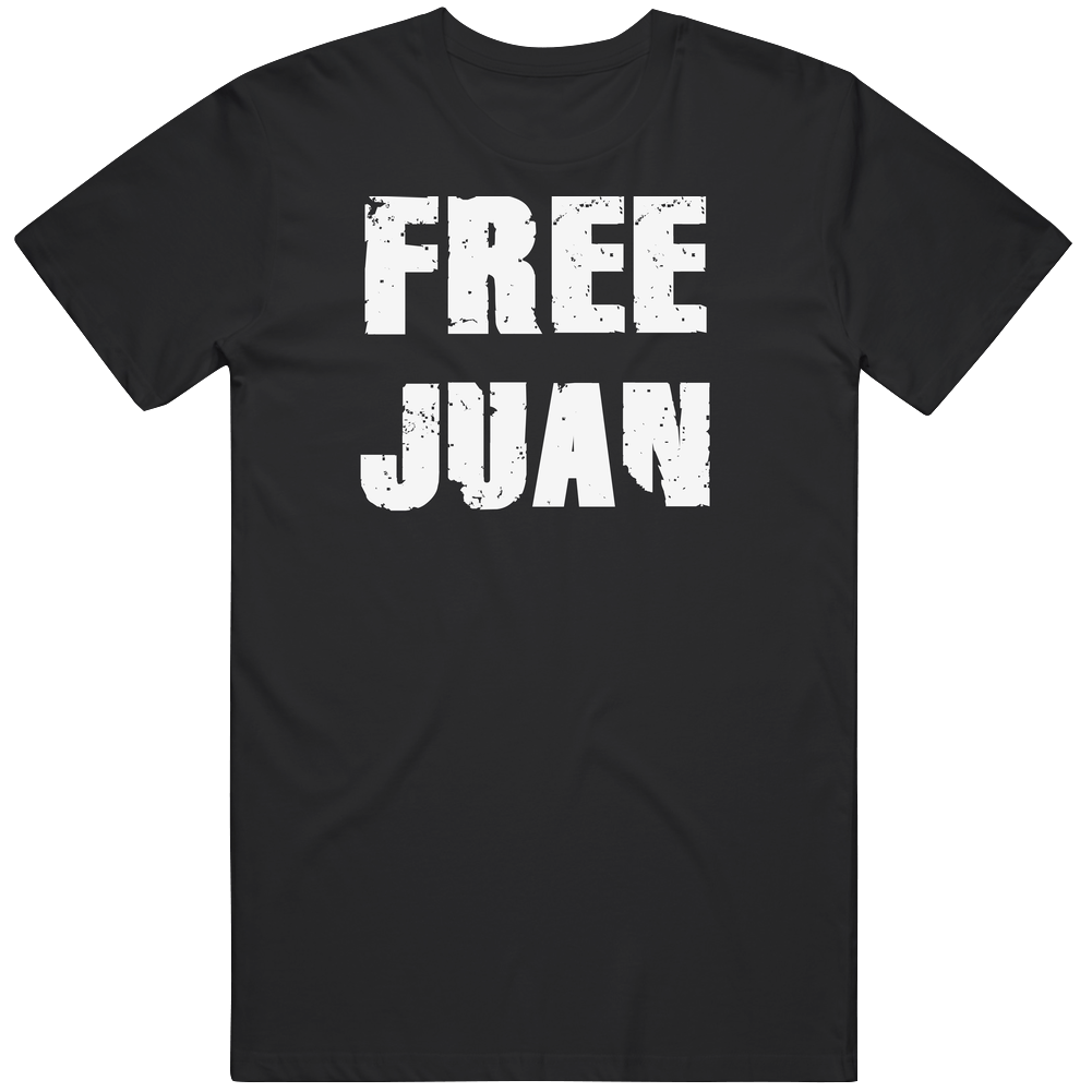 Free Juan Jail Married T Black Mens Size Large T Shirt