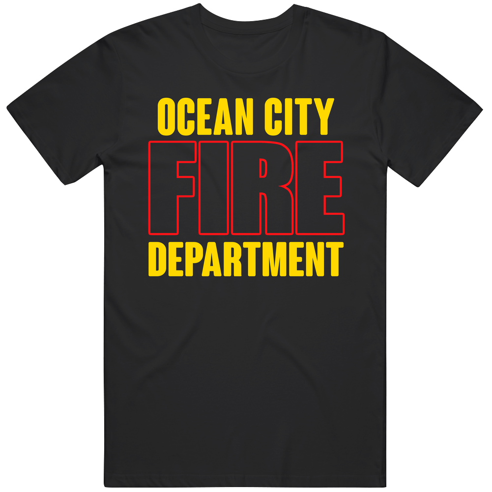 Ocean City Fire Department Personalized City Black Mens Size Large T Shirt Ocean City Fire Department Personalized City Black Mens Size Large T Shirt