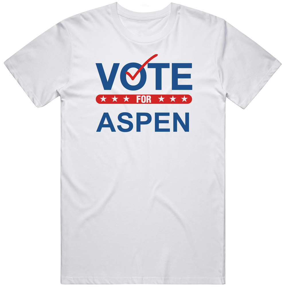 Vote For Election School Work Politics Aspen Mens Size Large White  T Shirt
