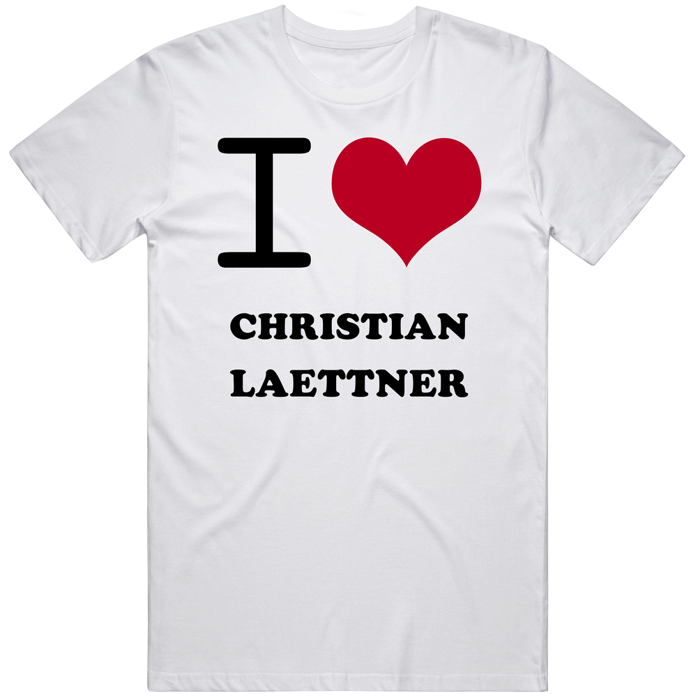 Christian Laettner I Heart Love Dallas Texas Sports Basketball Mens Size Large White  T Shirt