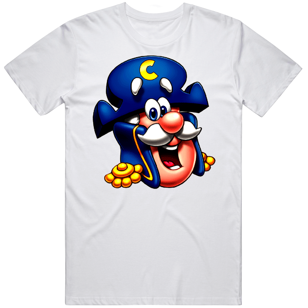 Captain Crunch Cereal Logo Mens Size Large White  T Shirt