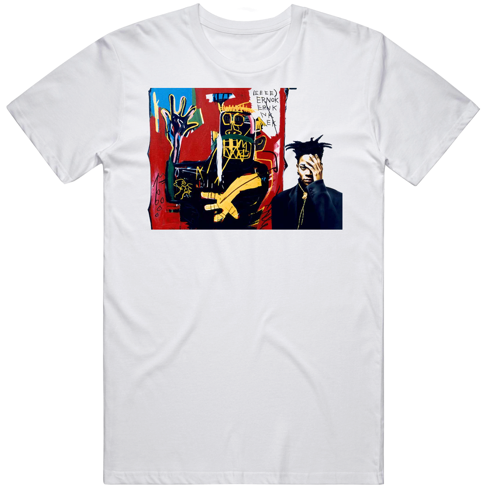 Jean Michel Basquiat Graffiti Artist Mens Size Large White  T Shirt