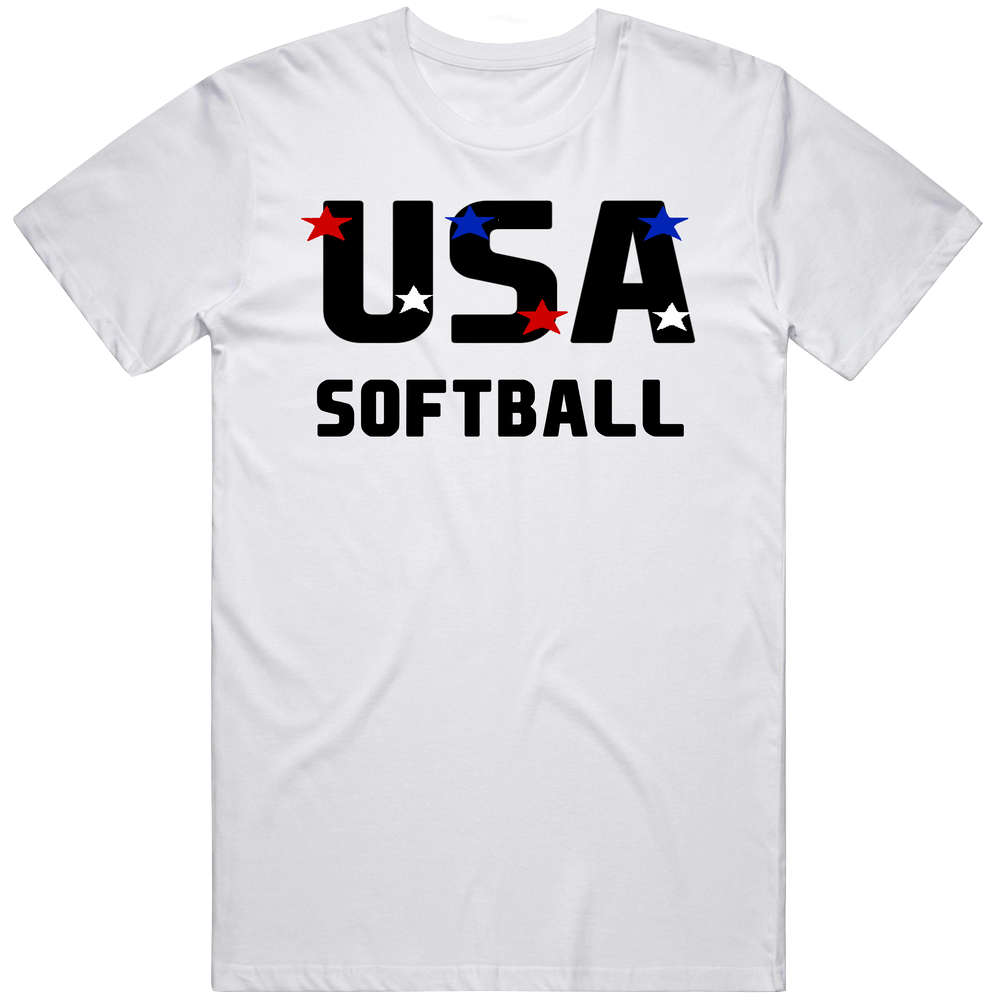 Softball Usa Hobbies Sports And Activities Mens Size Large White  T Shirt