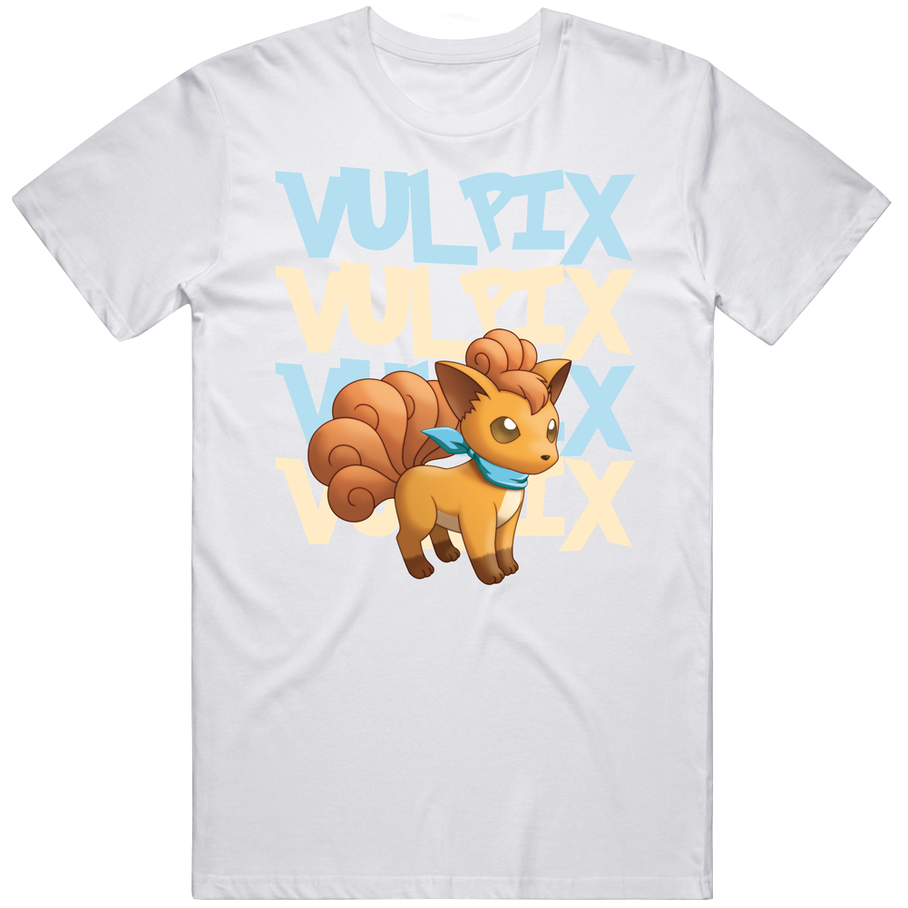 Vulpix Pokemon Character Fan Mens Size Large White T Shirt Vulpix Pokemon Character Fan Mens Size Large White T Shirt