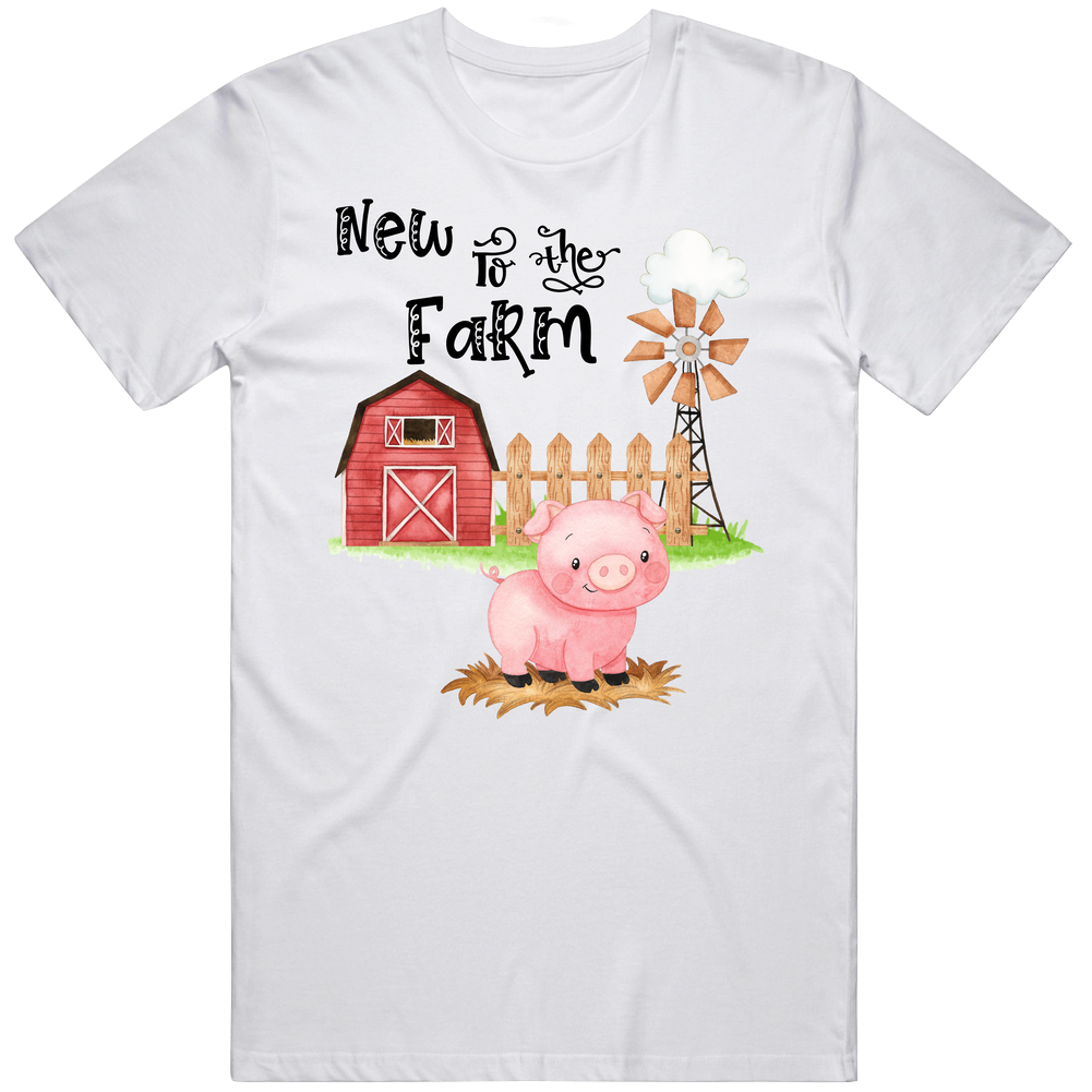 Morgan's Farm New To The Farm Pig Shirt, Farm Newborn Baby Clothes Unisex T Shirt