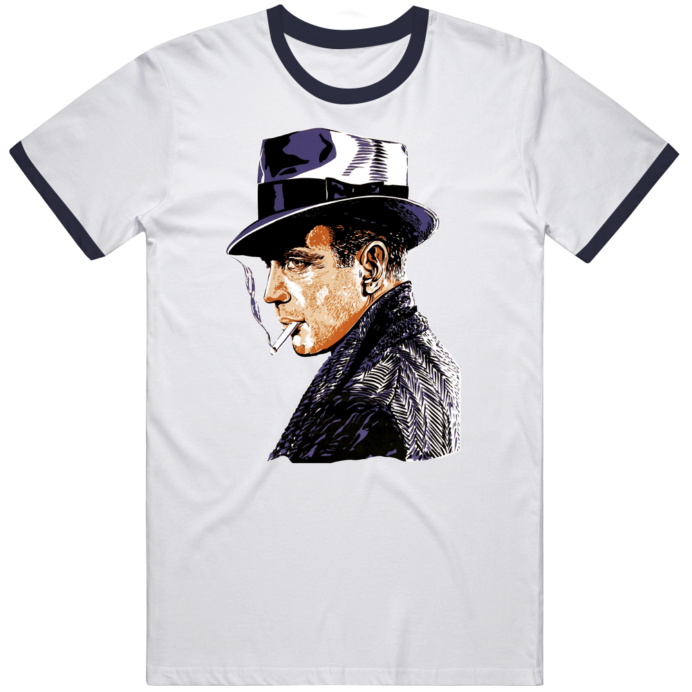 Humphrey Bogart, T-shirt, Casablanca, Maltese Falcon, Film Noir, 50's Unisex T Shirt