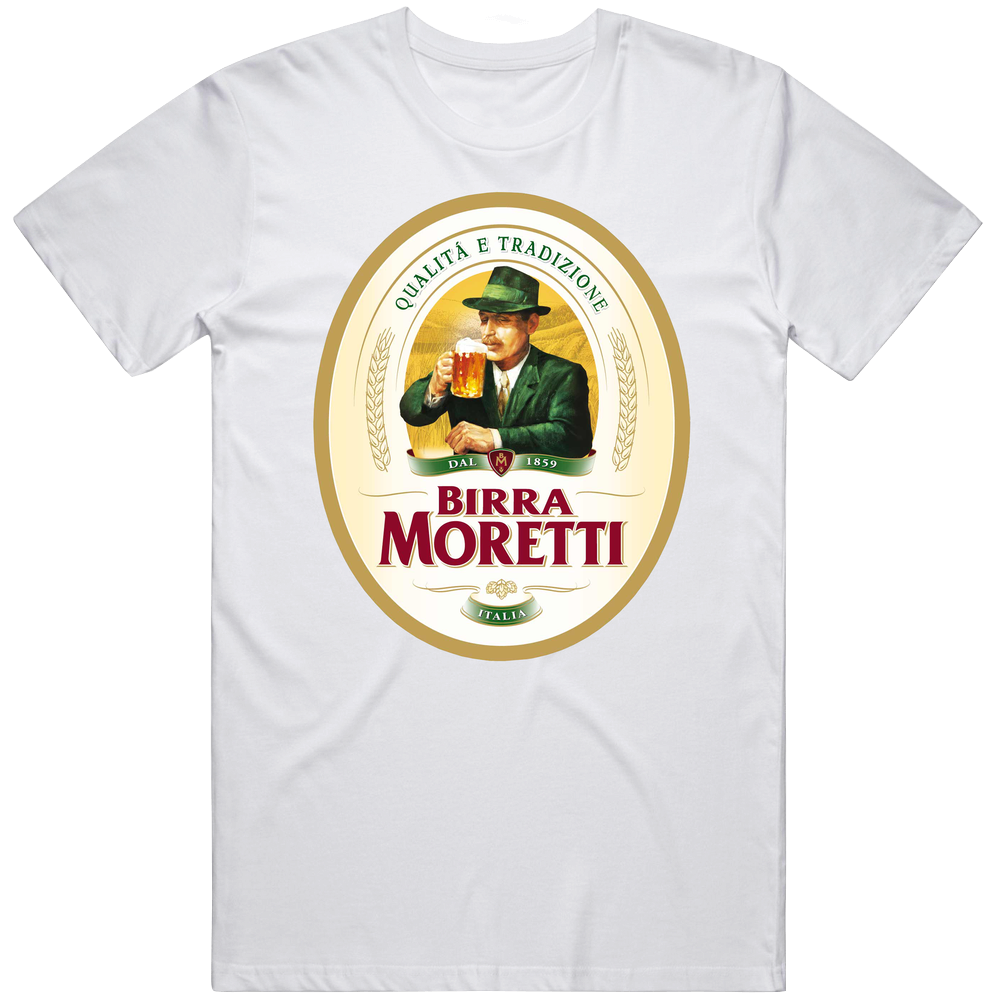 Birra Moretti Italian Beer Lovers Label Unisex T Shirt