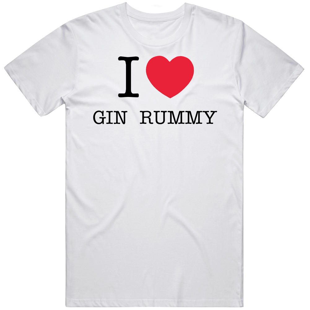 I Heart Gin Rummy Cards Luv Love Unisex T Shirt