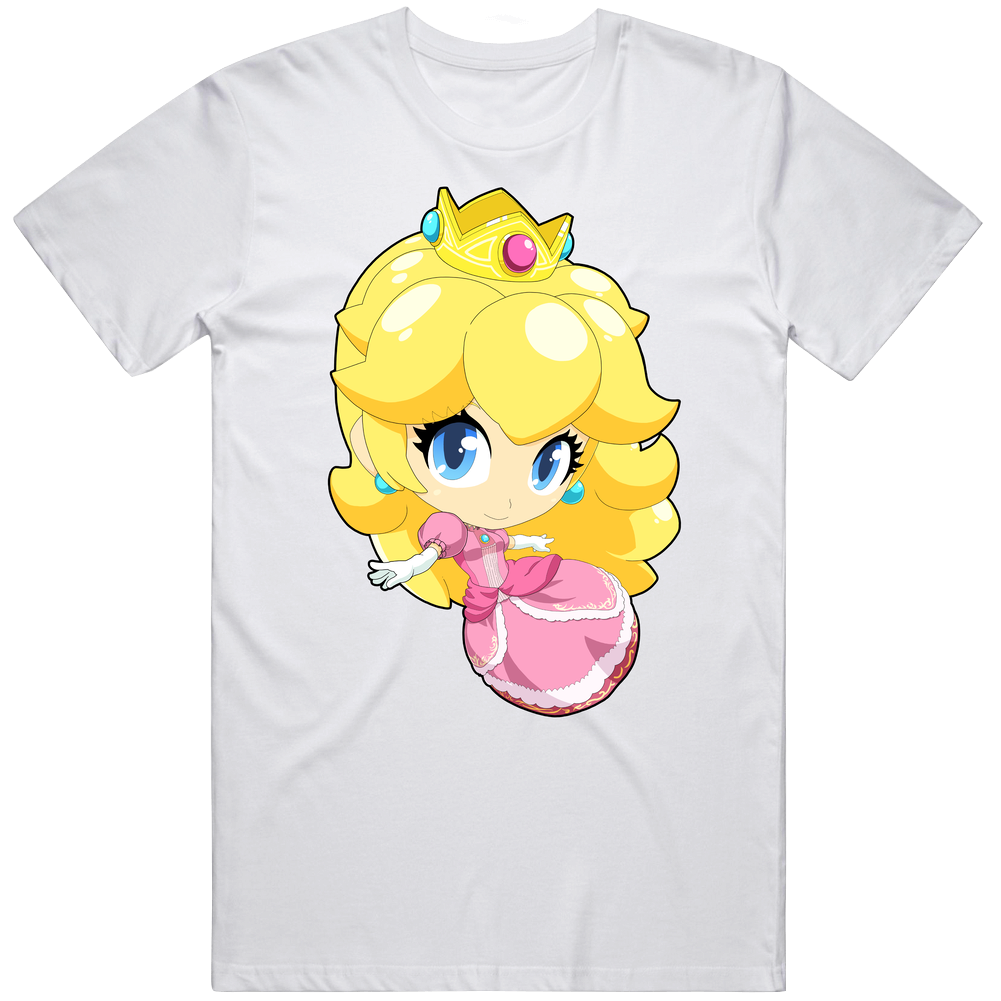 Super Smash Bros. - Super Mario Bros. - Peach - Cute  White Unisex T Shirt