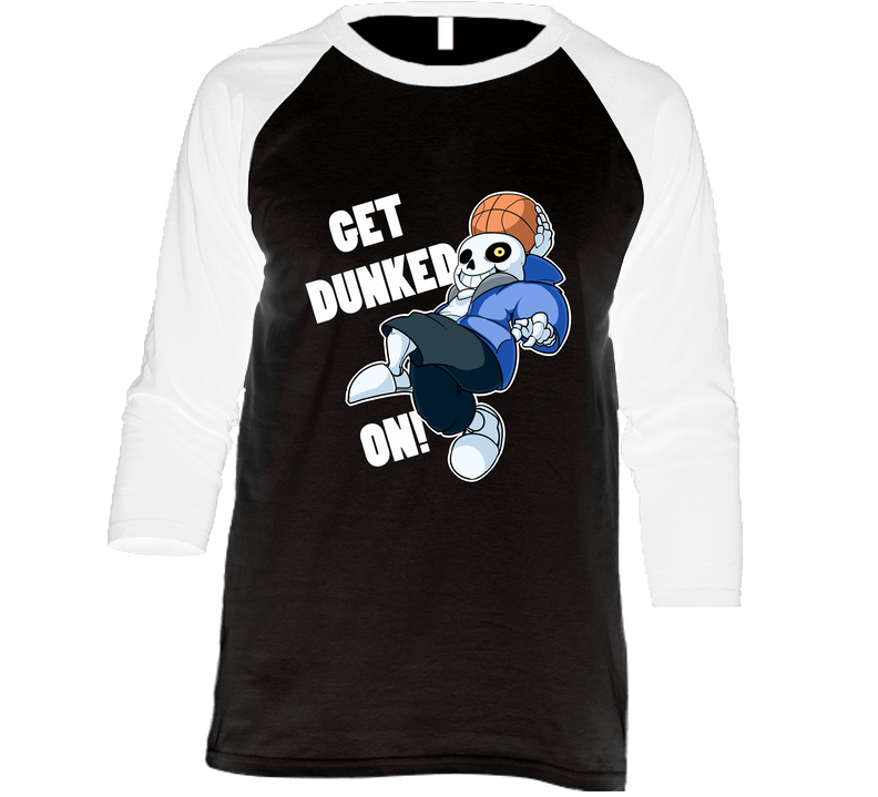 Undertale Get Dunked On Vintage Raglan Retro Raglan 3/4 Sleeve Shirt