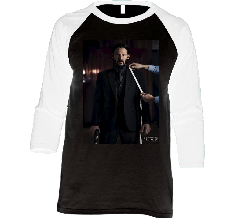 John Wick Chapter 2 Cult Action Movie Vintage Raglan Retro Raglan 3/4 Sleeve Shirt
