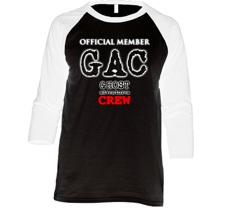 Official Ghost Adventures Crew Vintage Raglan Retro Raglan 3/4 Sleeve Shirt