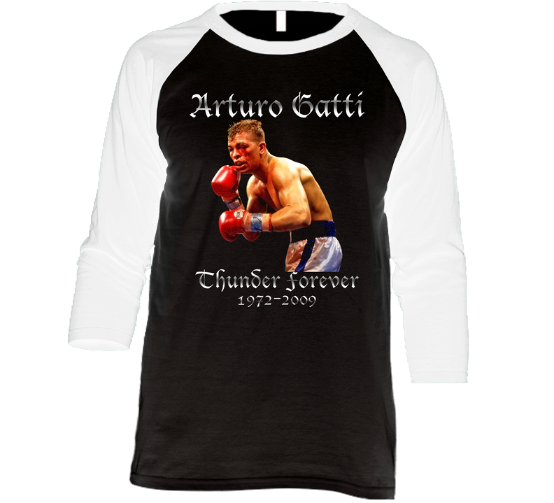 Arturo Gatti Boxing Tribute Vintage Raglan Retro Raglan 3/4 Sleeve Shirt