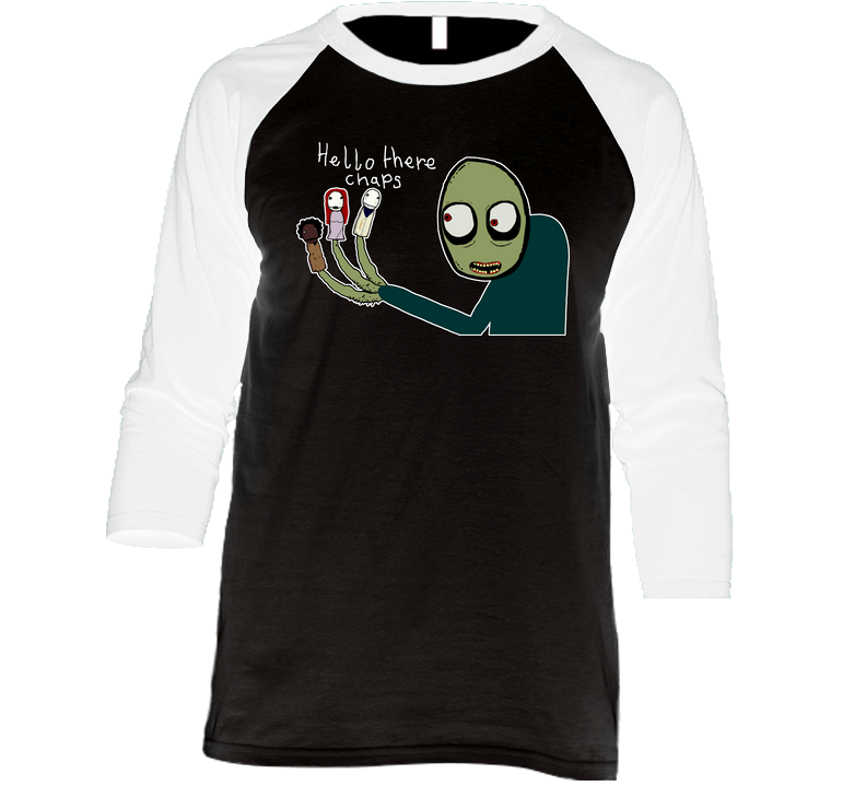 Salad Fingers Rusty Spoons Vintage Raglan Retro Raglan 3/4 Sleeve Shirt