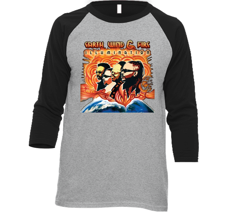 Earth Wind And Fire Album Retro Vintage Raglan Retro Raglan 3/4 Sleeve Shirt