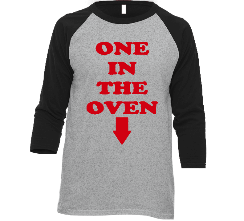 One In The Oven Funny Police Academy Popular Movie Vintage Raglan Retro Raglan 3/4 Sleeve Shirt