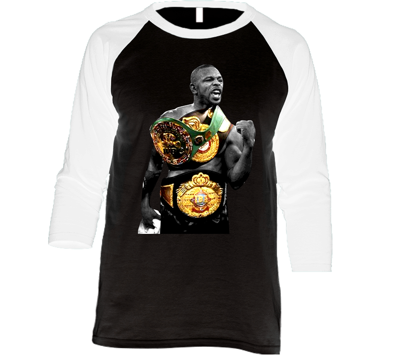 Roy Jones Junior Jr Boxing Champ Vintage Raglan Retro Raglan 3/4 Sleeve Shirt