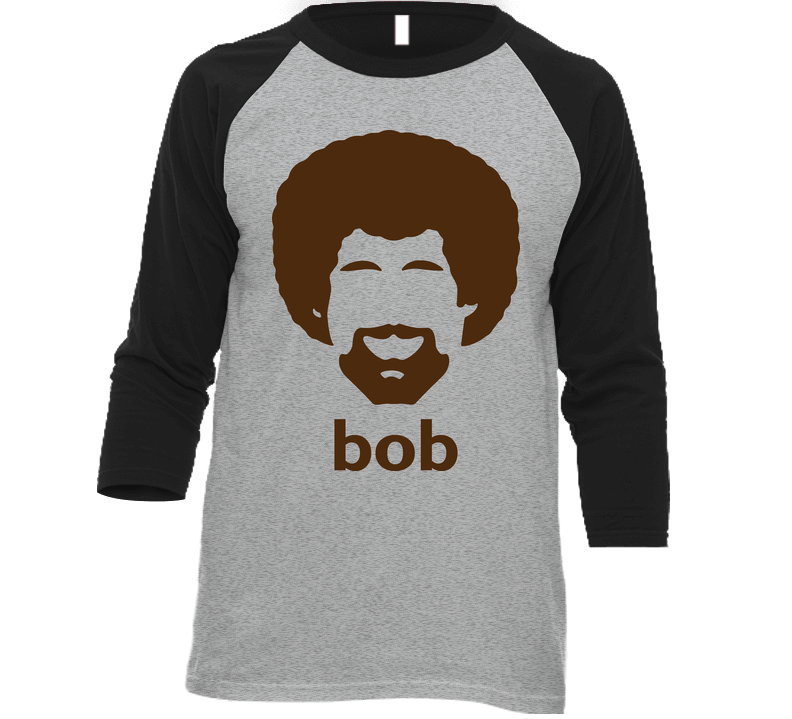 Bob Ross Painter Retro T Vintage Raglan Retro Raglan 3/4 Sleeve Shirt