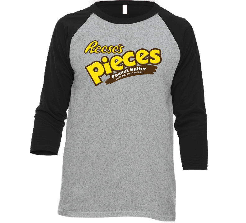Reeses Pieces Candy Vintage Raglan Retro Raglan 3/4 Sleeve Shirt