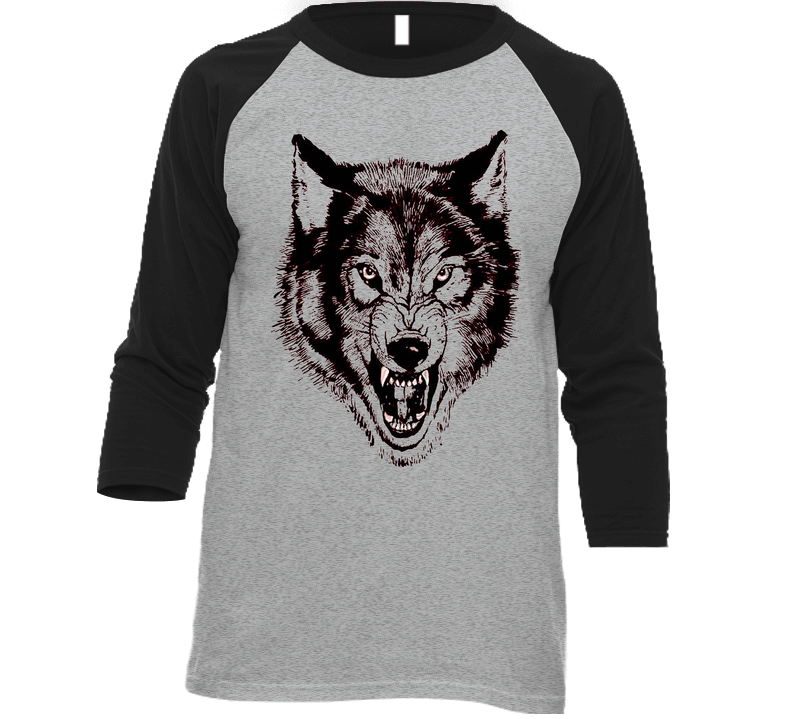 Nwo Wrestling Wolfpack Vintage Raglan Retro Raglan 3/4 Sleeve Shirt