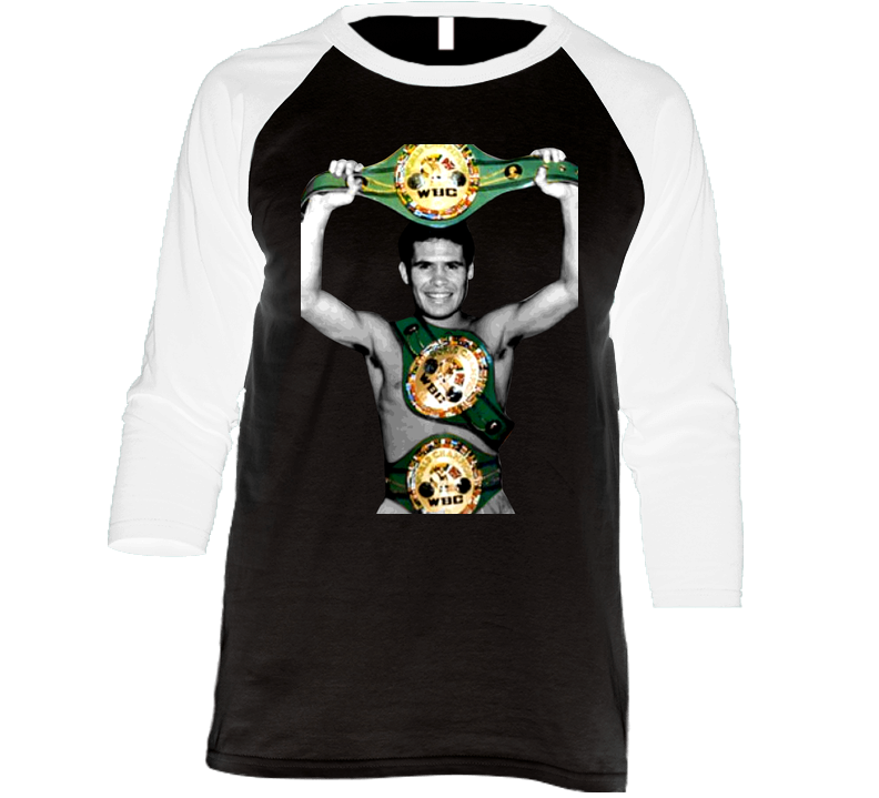Julio Cesar Chavez Boxing Mexico Mexican Vintage Raglan Retro Raglan 3/4 Sleeve Shirt