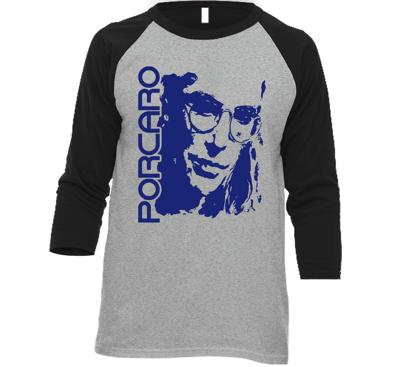 Jeff Porcaro Rock Drummer Music Vintage Raglan Retro Raglan 3/4 Sleeve Shirt