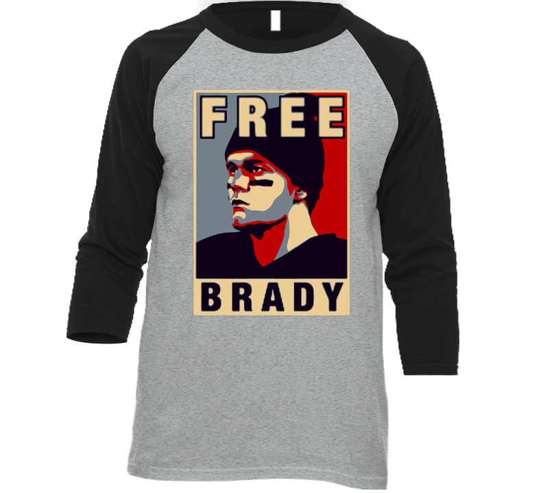 Free Brady Patriots Football Twitter Vintage Raglan Retro Raglan 3/4 Sleeve Shirt
