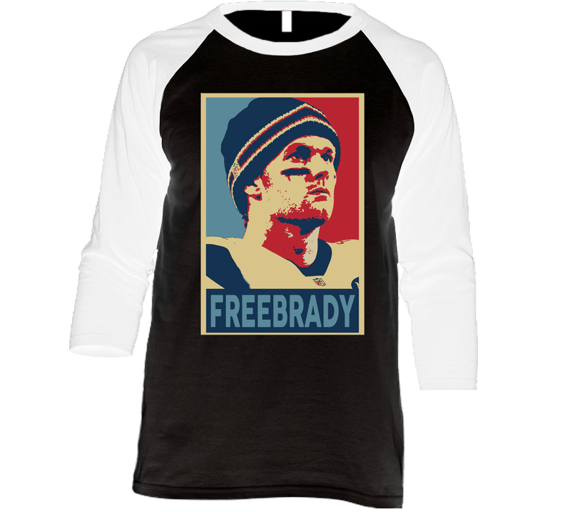 New Free Tom Brady Tee Vintage Raglan Retro Raglan 3/4 Sleeve Shirt
