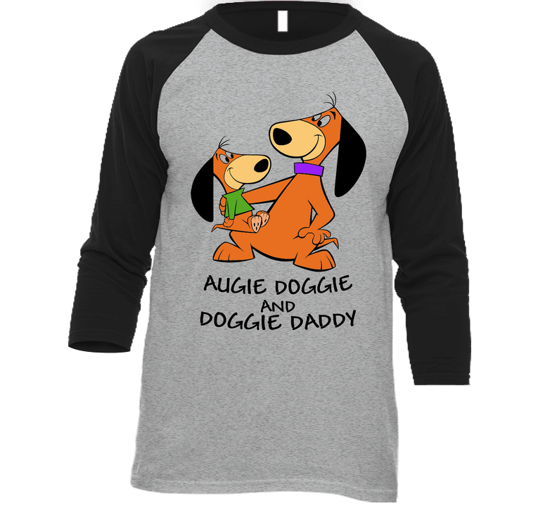 Augie Doggie And Doggie Daddy Vintage Raglan Retro Raglan 3/4 Sleeve Shirt Augie Doggie And Doggie Daddy Vintage Raglan Retro Raglan 3/4 Sleeve Shirt