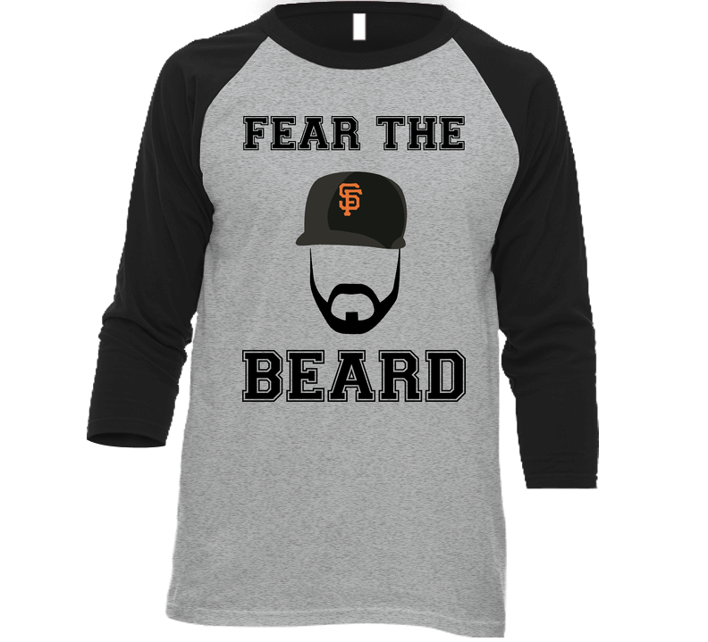 Brian Wilson Fear The Beard Baseball Vintage Raglan Retro Raglan 3/4 Sleeve Shirt