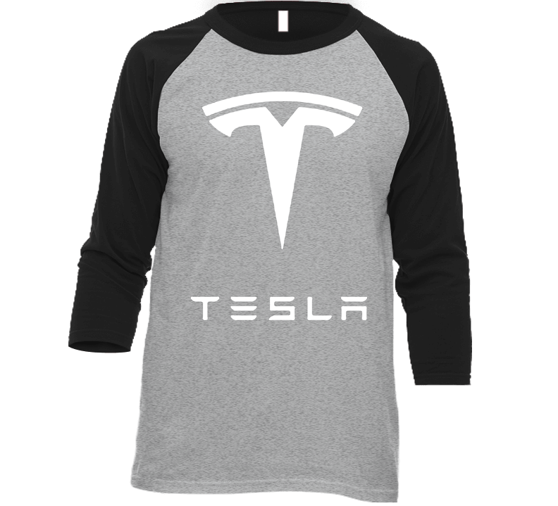 Tesla Motors Electric Model S Roadster Car Vintage Raglan Retro Raglan 3/4 Sleeve Shirt