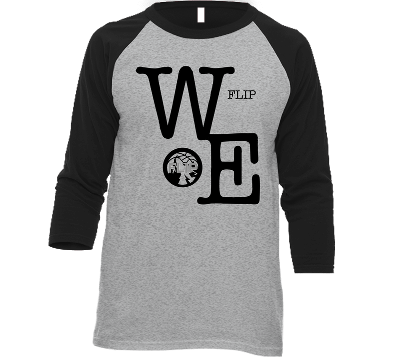 We Flip Minnesota Basketball Flip Saunders Tribute Vintage Raglan Retro Raglan 3/4 Sleeve Shirt