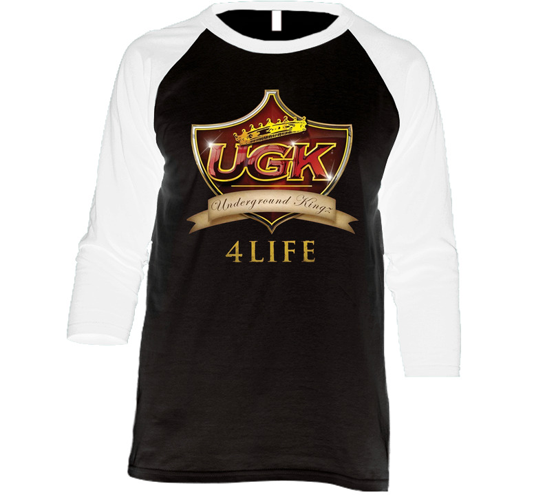 Ugk 4 Life Rap Vintage Raglan Retro Raglan 3/4 Sleeve Shirt