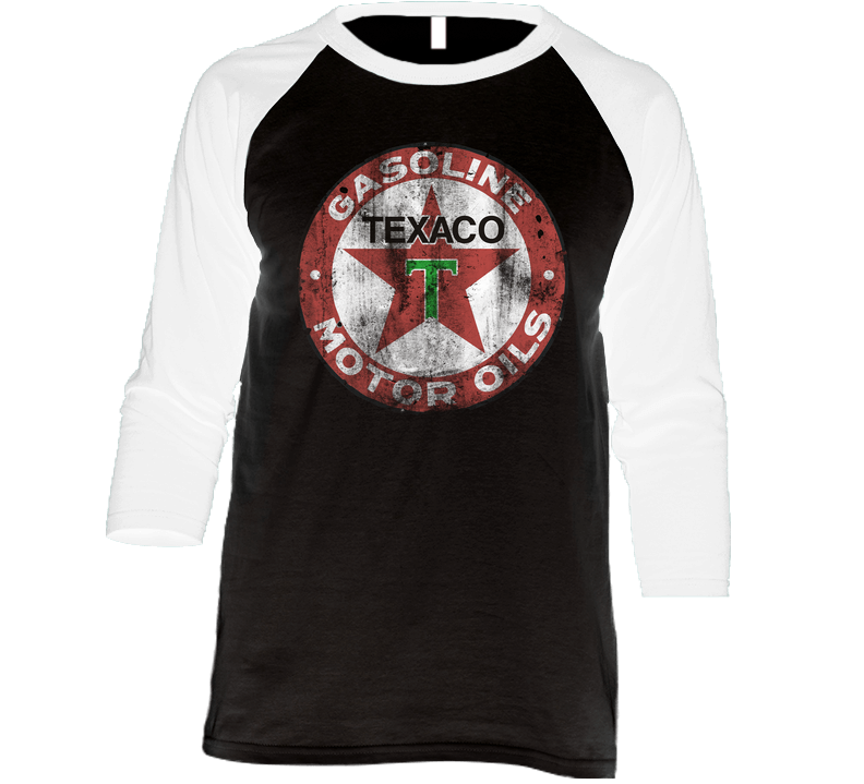 Texaco Gasoline Motor Oils Vintage Vintage Raglan Retro Raglan 3/4 Sleeve Shirt