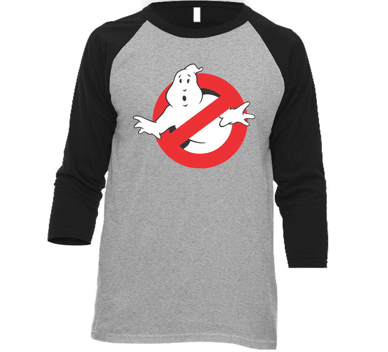Ghostbusters 80s Logo Ringer Vintage Raglan Retro Raglan 3/4 Sleeve Shirt