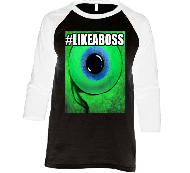 Like A Boss Jacksepticeye Youtuber Vintage Raglan Retro Raglan 3/4 Sleeve Shirt
