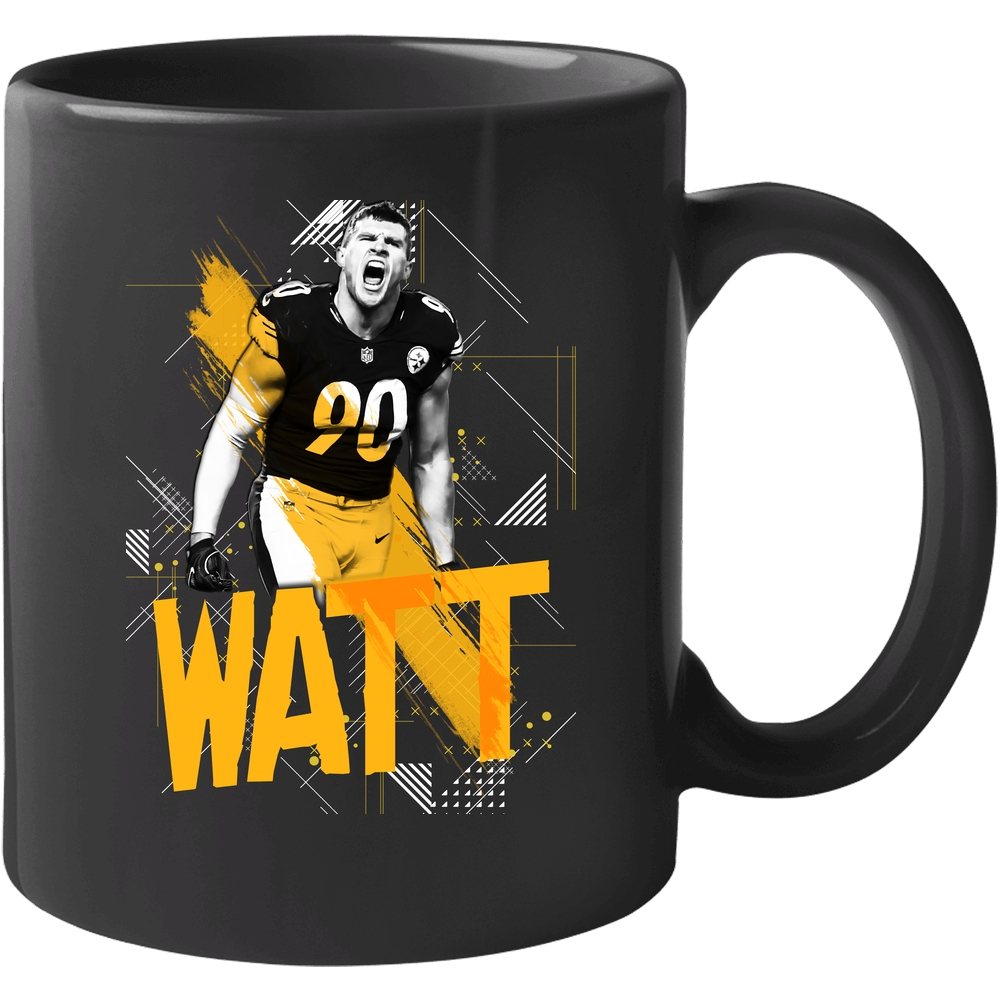Tj Watt Pittsburgh Football Geometric Neck Gaiter Unisex Mug