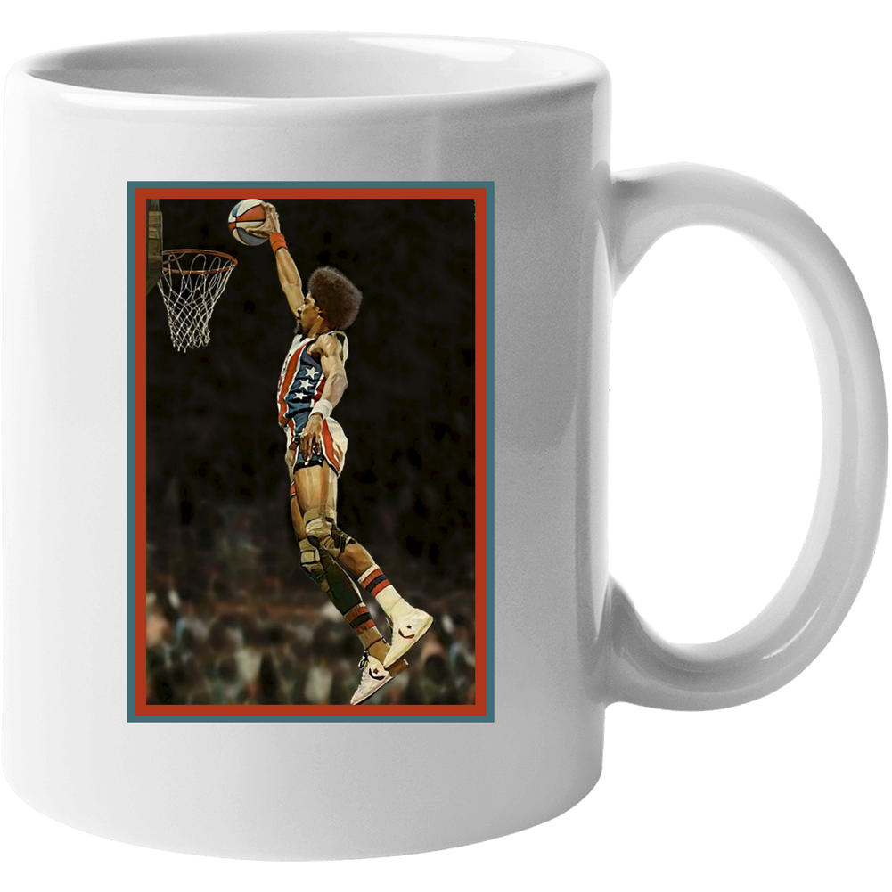 Julius Winfield Erving Ii Dr. J Basketball Dunk Usa Fan 11 oz Mug