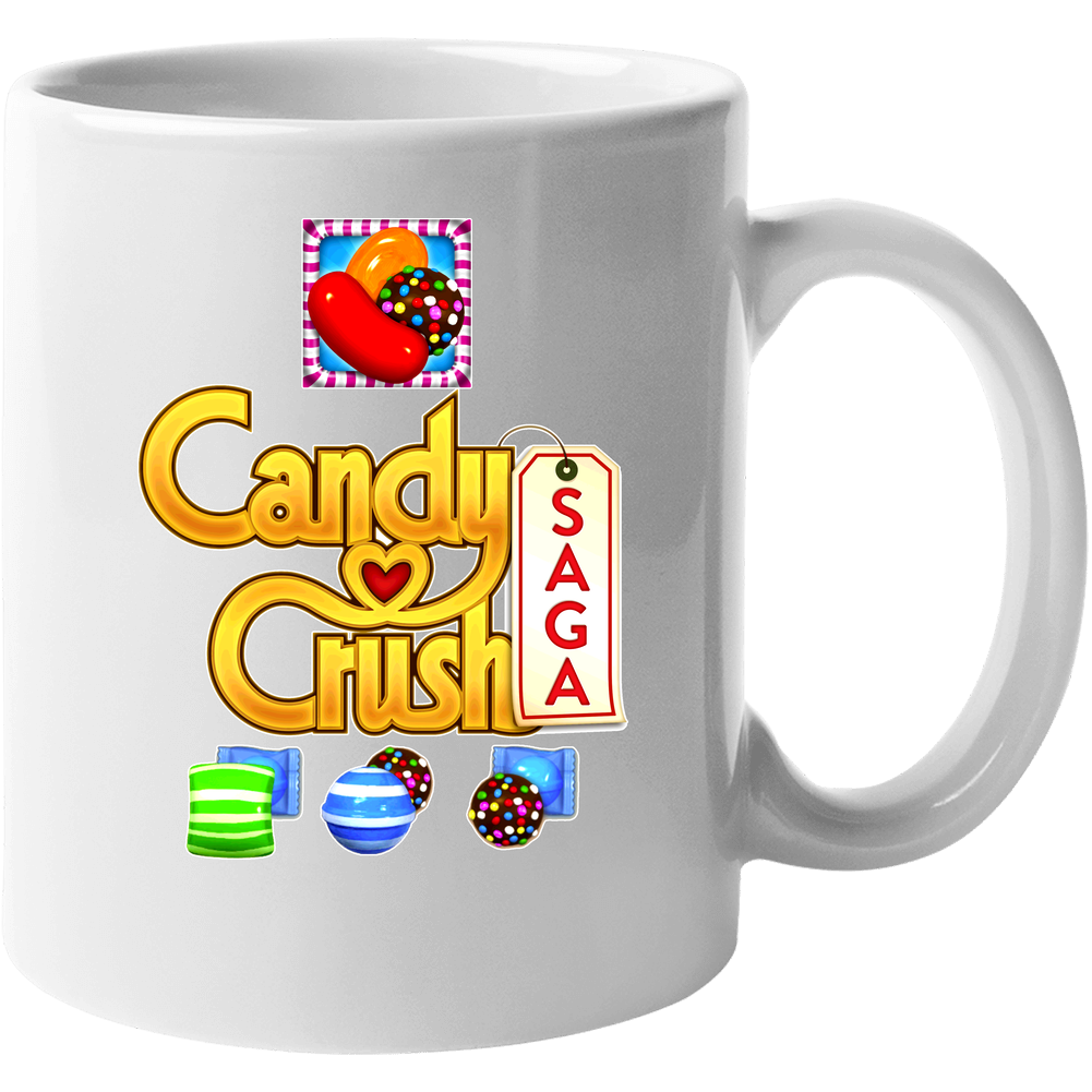 New Candy Crush Saga Apple Iphone Samsung Galaxy White 11 oz Mug