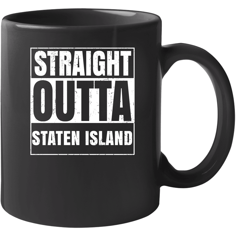 Straight Outta Staten Island New York City Compton Parody Grunge 11 oz Mug Straight Outta Staten Island New York City Compton Parody Grunge 11 oz Mug