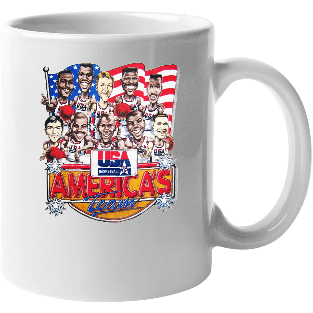 Dream Team Basketball Usa Jordan Bird 11 Oz Mug Dream Team Basketball Usa Jordan Bird 11 Oz Mug