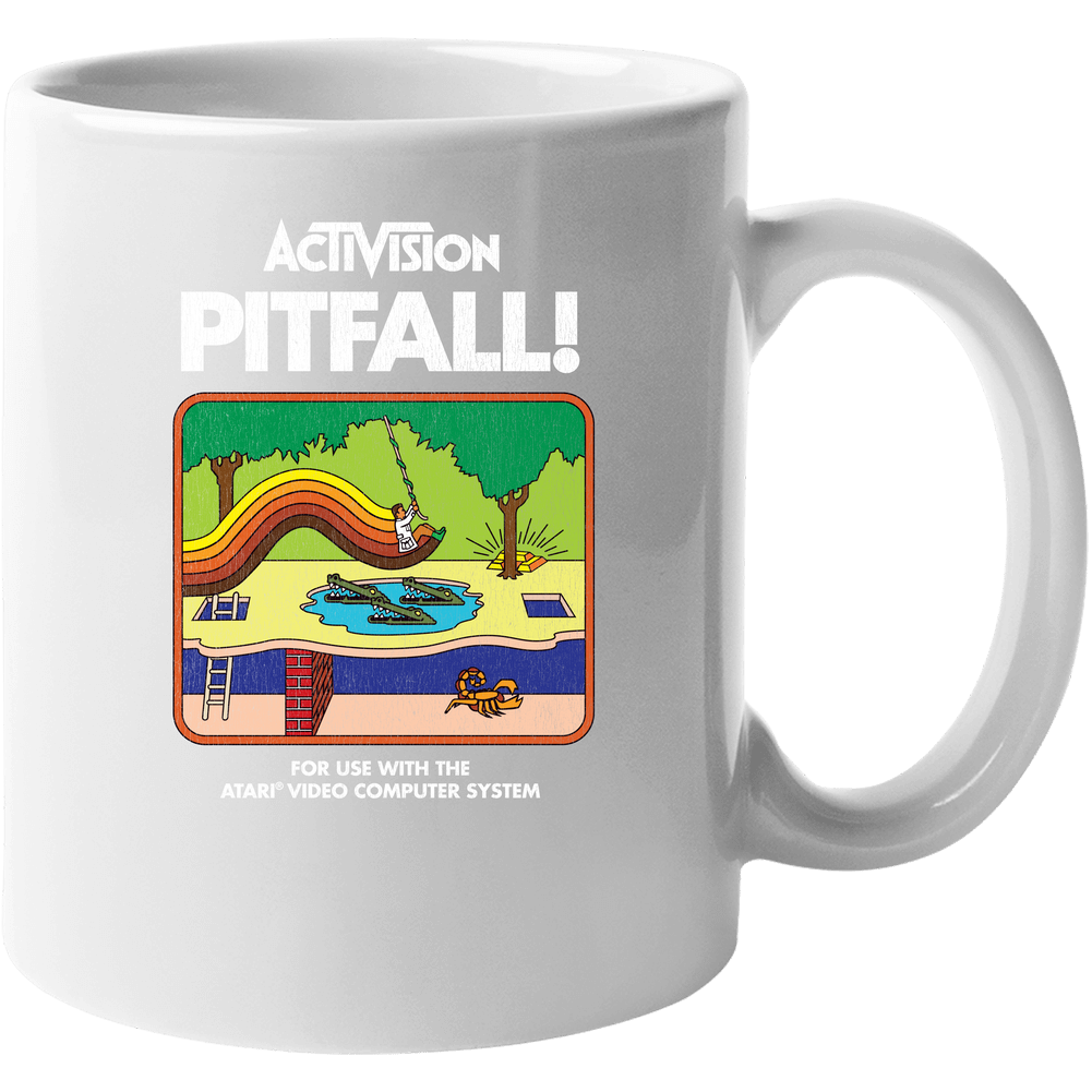 Pitfall, T-Shirt, Classic, Game, Video, Atari, Activision, Retro, 1980's 11 Oz Mug Pitfall, T-Shirt, Classic, Game, Video, Atari, Activision, Retro, 1980's 11 Oz Mug