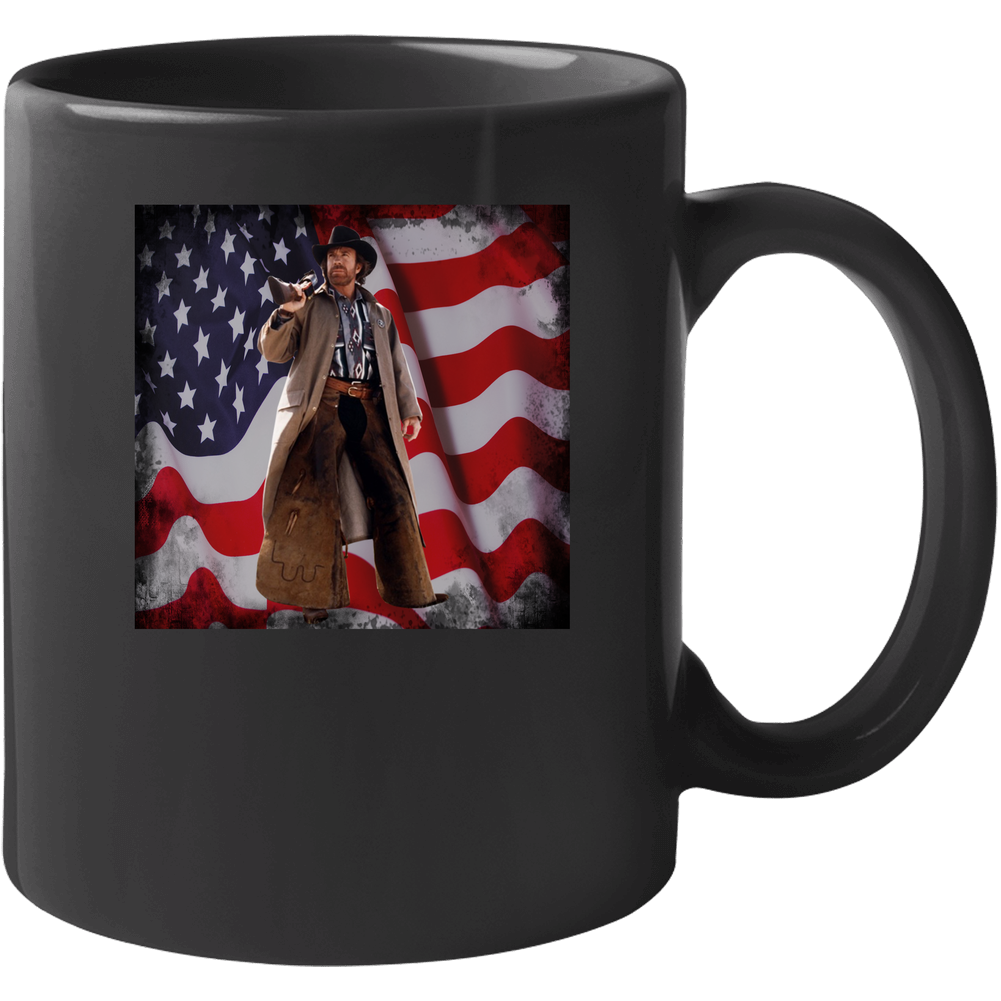 Walker Texas Ranger American Flag Retro 90s Tv Show Fan 11 oz Mug Walker Texas Ranger American Flag Retro 90s Tv Show Fan 11 oz Mug