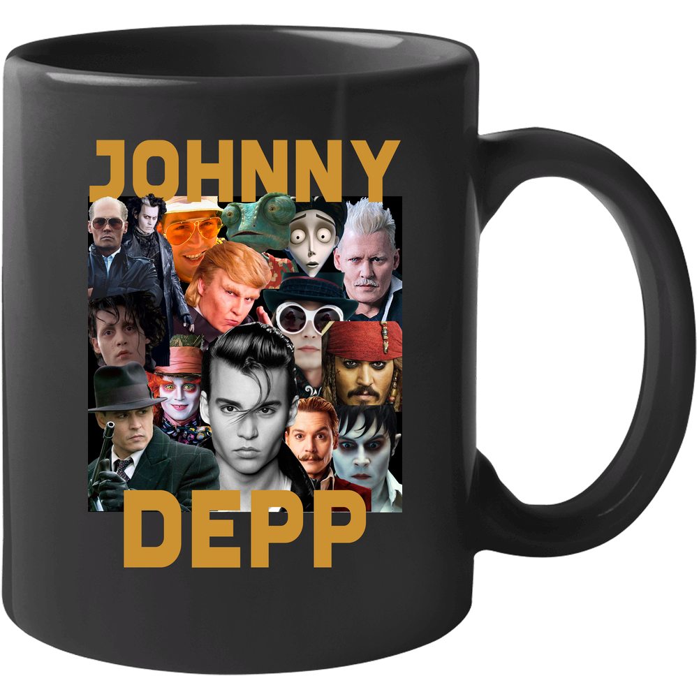 Johnny Depp Movies Mashup Hollywood Actor Fan 11 oz Mug Johnny Depp Movies Mashup Hollywood Actor Fan 11 oz Mug