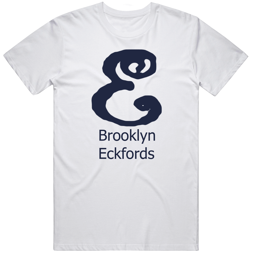 Brooklyn Eckfords Baseball National Logo Unisex White T Shirt Brooklyn Eckfords Baseball National Logo Unisex White T Shirt