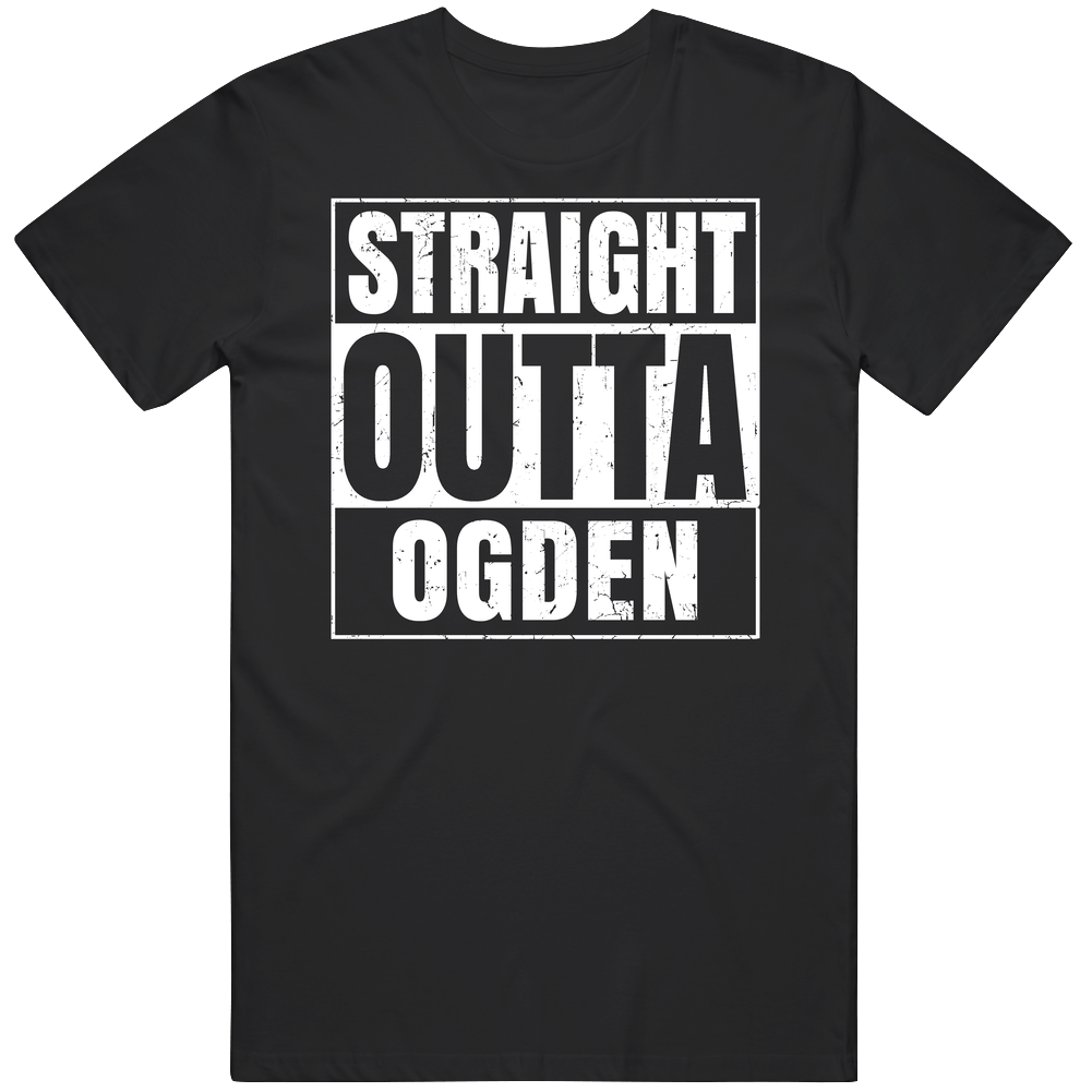 Straight Outta Ogden High School Funny Graduation Parody Unisex Black T Shirt