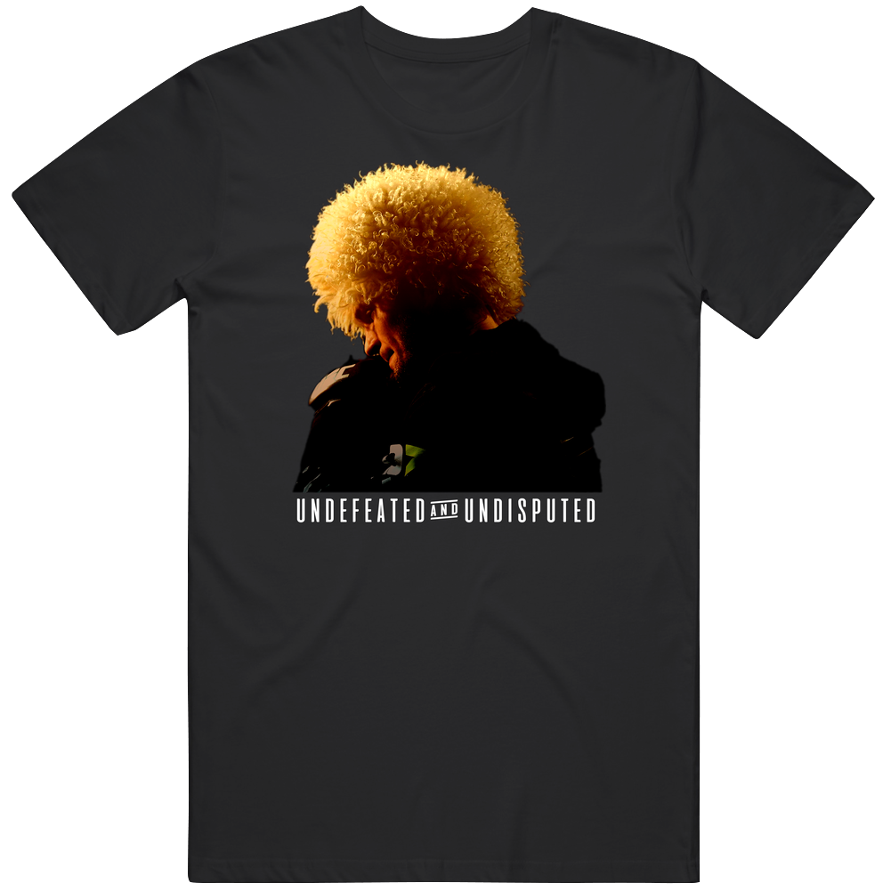 Undefeated And Undisputed Khabib Nurmagomedov Unisex Black T Shirt Undefeated And Undisputed Khabib Nurmagomedov Unisex Black T Shirt