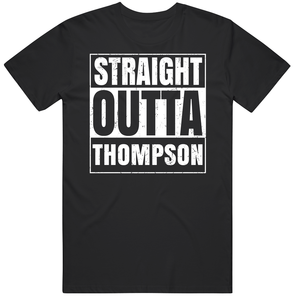 Straight Outta Thompson Connecticut City Compton Parody Grunge Unisex Black T Shirt